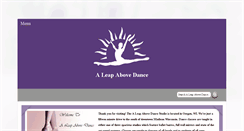 Desktop Screenshot of aleapabovedance.com